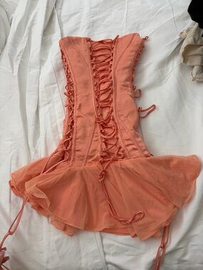 House of CB Coral Lace-Up Corset Mini Dress